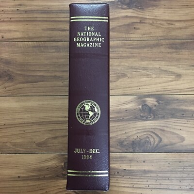 NATIONAL GEOGRAPHIC FAUX LEATHER BOUND SLIP CASE July-December 1994-image