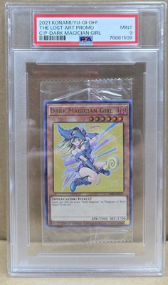PSA 8 NEAR MINT DARK MAGICIAN GIRL ART-EN019 Lost Art Promotion SEALED-image