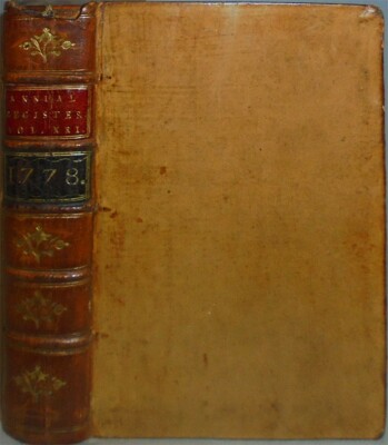 1778 -WASHINGTON CROSSES DELAWARE/AMERICAN REVOLUTION- Annual Register Book-image