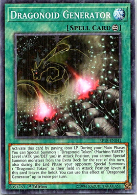 Dragonois Generator SP18-EN041 Yu-Gi-Oh! Light Play 1st Edition Starfoil -image