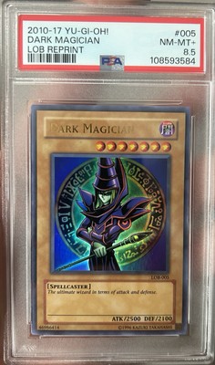 PSA 8.5 NM-MT+ YU-GI-OH! 2010-17 LOB-005 DARK MAGICIAN REPRINT-image