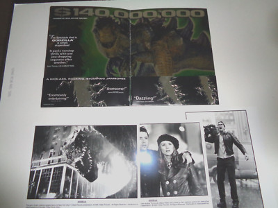 ORIGINAL SCI-FI MOVIE PRESS KITS (3) PHOTOS GODZILLA TOUCHSTONE BABY DRAGONHEART-image