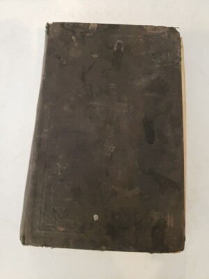 antique Martin Luthers 1899 leather bound german bible Binding Rough. (E)-image
