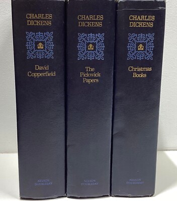 3 Vintage Charles Dickens Classic Books Literature Collection Nelson Doubleday-image