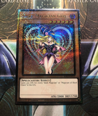 * DARK MAGICIAN GIRL * 1ST EDITION QUARTER CENTURY SECRET RARE RA03-EN123 YUGIOH-image
