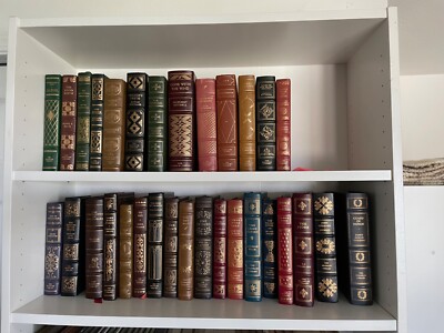 Franklin Mint CollectIon of 47 Classic Leather Books ($65.00 each)-image