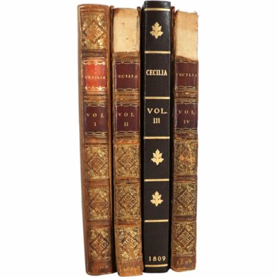 Set 4 Books: Cecelia or Memoirs of an Heiress by Frances (Fanny) Burney 1809-image