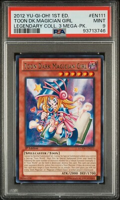 2012 Yugioh Toon Dark Magician Girl LCYW-EN111 1st Edition PSA 9-image