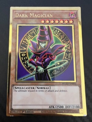 Yugioh Dark Magician MGED-EN002 Premium Gold Rare 1st Ed VLP-image