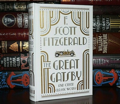 NEW Great Gatsby Classic Works Scott Fitzgerald Sealed Leather Bound Collectible-image