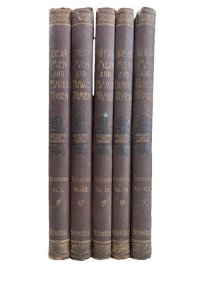 Great Men and Famous Women 1894 Selmar Hess 1st Ed 5 Volume SET Antique Vintage-image