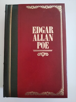 Edgar Allan Poe Bonded Leather Gold Gilded Edges Hardcover Book Vintage 1985-image