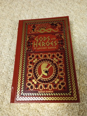 Gods and Heroes of Ancient Greece, Leather bound Hardcover, Collectible, Schwab-image