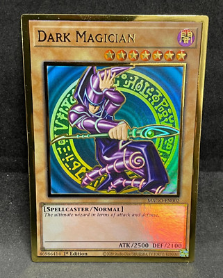 Yu-Gi-Oh! Dark Magician MAGO-EN002 Premium Gold Rare 1st Edition NM-image