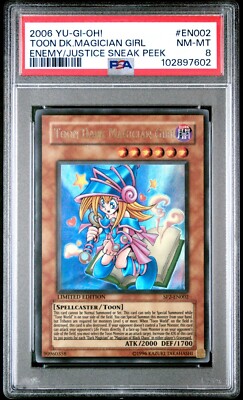 YUGIOH Dark Magician Girl SP2-EN002 PSA 8 Ultra Rare 2006 Sneak Preview Series 2-image