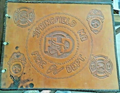 1961-62 Springfield MO. Fire Dept. leather bound album of fire dept. work-image