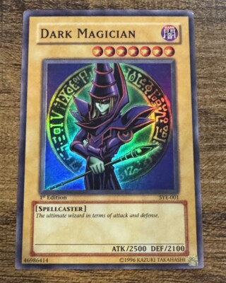 1996 Yu-Gi-Oh! Dark Magician Holo 1st Edition SYE-001 Super Rare Unlimited-image
