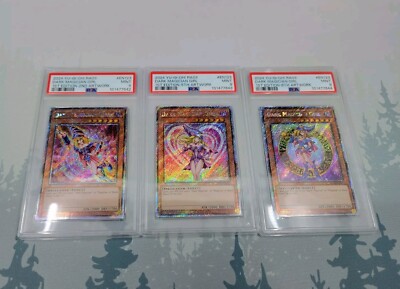 All 3 YU-GI-OH RA03-QUARTER CENTURY BONANZA #EN123 DARK MAGICIAN GIRL 2,5,6 PSA9-image