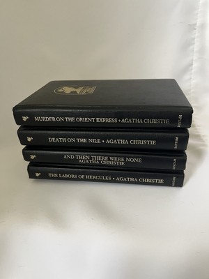 Lot of 4 THE AGATHA CHRISTIE MYSTERY COLLECTION Leatherette Books Bantam-image