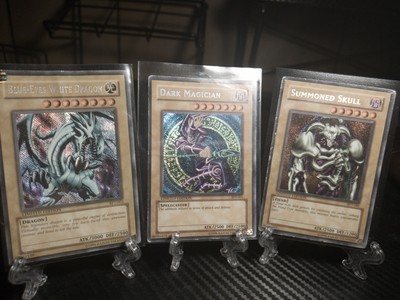 Yugioh Misprint Dark Magician BPT-001 Summoned Skull BPT-002 BEWD BPT-003-image