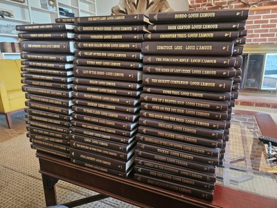 Louis L'Amour Collection Lot of 115 Leatherette Hardcover Books Bantam-image