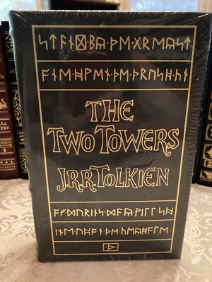 MASSIVE LIB TOLKIEN TWO TOWERS Easton Press Deluxe Leather Bound NEW *SEALED*-image