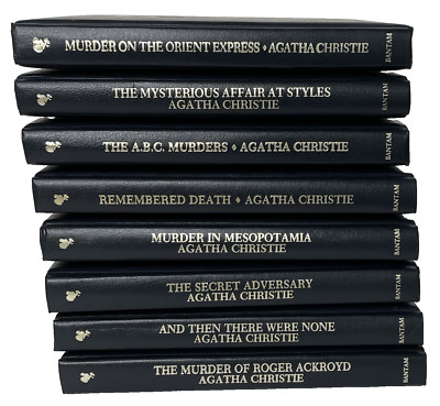 The Agatha Christie Mystery Collection Lot of 8 Leatherette HC Bantam 1980s-image