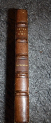 SONGS OF MEN ANTHOLOGY BY ROBERT FROTHINGHAM - HOUGHTON 1918 COPYRIGHT LEATHER-image
