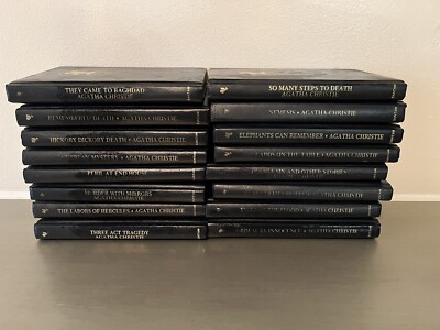 Lot of 16 Bantam Leatherettes The Agatha Christie Mystery Collection 1980s-image