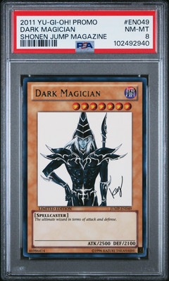 2011 YU-GI-OH! PROMO SHONEN JUMP MAGAZINE #EN049 DARK MAGICIAN PSA 8-image