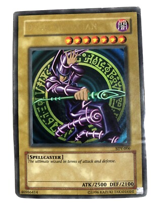 Dark Magician SDY-006 Ultra Rare Holo Yugioh Card Played Condition-image