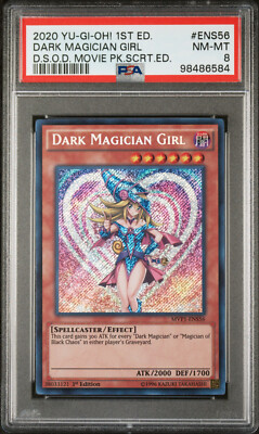 2020 Yu-Gi-Oh! DARK MAGICIAN GIRL D.S.O.D. SECRET MVP1-ENS56 PSA 8 NM/MINT-image
