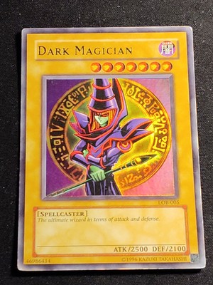 Dark Magician LOB-005 Ultra Rare Vintage Yu-Gi-Oh Card Moderately Played MP-image