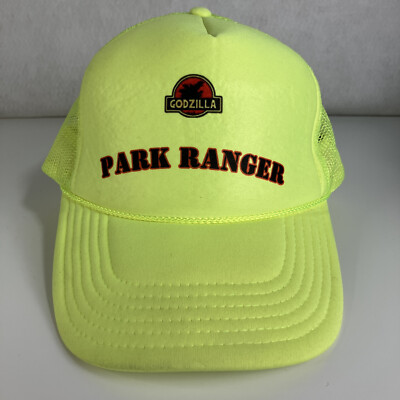 Godzilla Park Ranger Snapback Hat Cap Otto Trucker Mesh Back Hi-Vis Yellow-image