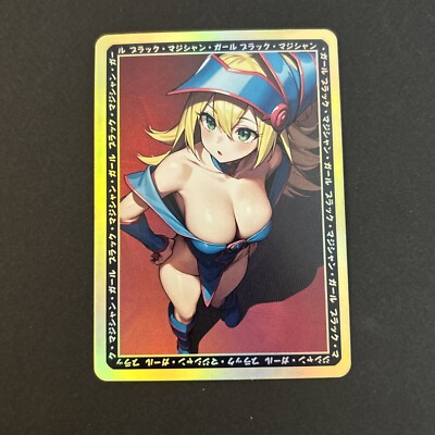 Dark Magician Girl YuGiOh Waifu Doujin Anime Textured Foil Card-image