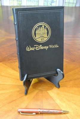 Walt Disney World Rosewood Wooden Pen by Arribas + Faux Leather Bound Journal-image