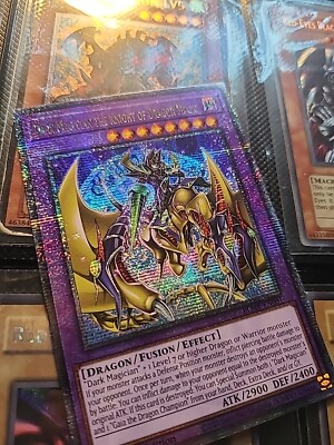 Dark Magician the Knight of Dragon Magic BLMR-EN001 Quarter Century Rare-image