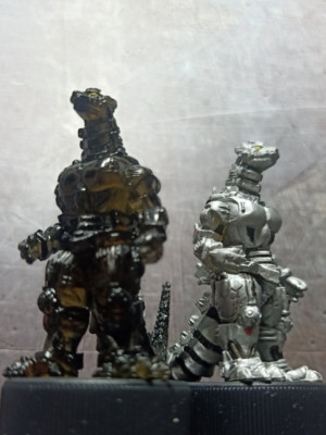 Monster Kaiju Mecha Godzilla and Black Smoke Version of Mechagodzilla Cap Figure-image