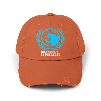 NEW UNGCC G Force Japan Godzilla Mechagodzilla JXSDF Distressed Cap-image