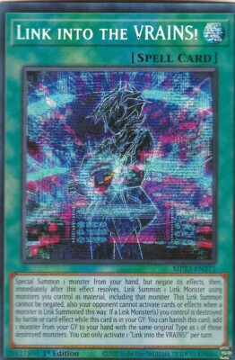 YUGIOH HOLO CARD  1 X LINK INTO THE VRAINS MP22-EN271 1ST EDITION-image