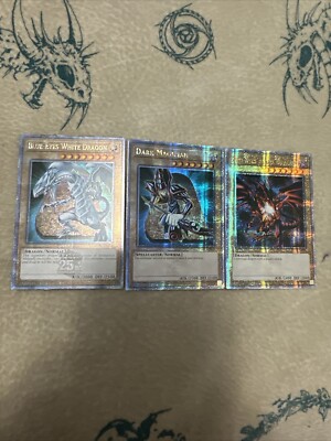 YuGiOh DARK MAGICIAN BLUE EYES RED DRAGON QUARTER CENTURY SECRET RARE LC01🔥-image