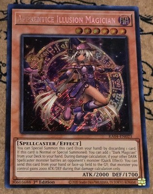 Yugioh Apprentice Illusion Magician RA04-EN023 1st Edition Secret Rare LP -image
