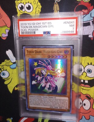 2019 YU-GI-OH! Toon Dark Magician Girl 1st Edition DUPO-EN041 PSA 7-image