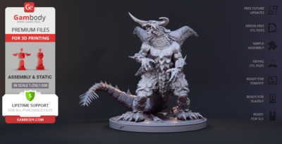 Bagan Kaiju Deluxe Resin Sculpture Statue Model Kit Unpainted/Unassembled-image