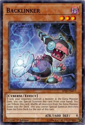 1 x Backlinker - SP18-EN010 - Starfoil Rare - 1st Edition Near Mint, English-image