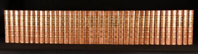 1870 37vol Lord Lytton's Works Leather Library Collection-image