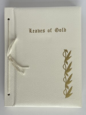 Leaves Of Gold Book 1948 Rare White Cover Vintage Anthology of Prayers-image