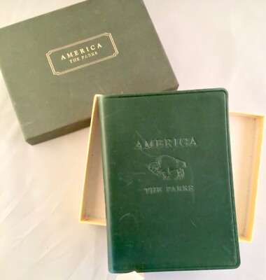 RARE BOOK AMERICA THE PARKS LEATHER BOUND BOXED-image