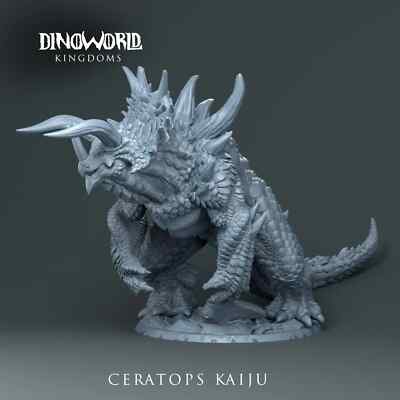 Ceratops Kaiju Resin Sculpture Statue Model Kit Unpainted/Unassembled-image