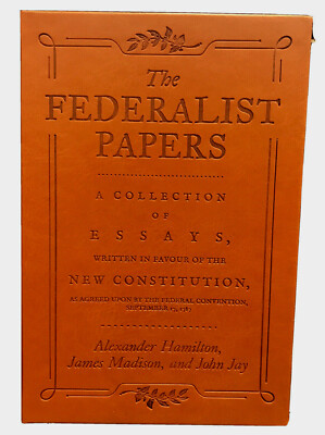 ❤️THE FEDERALIST PAPERS by Alexander Hamilton, John Madison, Faux Leather- NEW-image